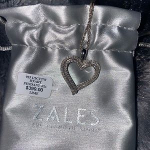 *SOLD*Zales Diamond heart necklace and bracelet set